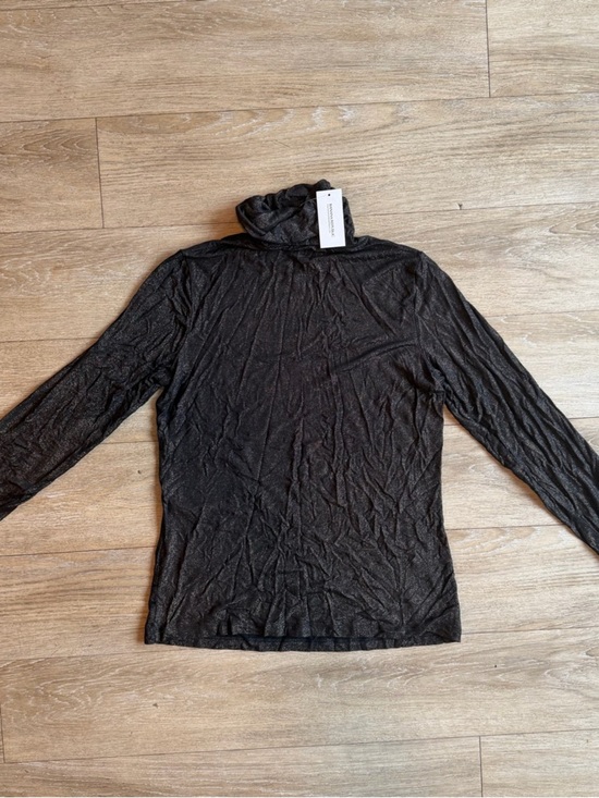 Banana Republic Tops - Banana Republic Black Metallic Sheer Turtleneck Top size medium